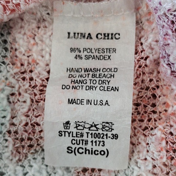 LUNA Chic Tribal Print Knit Tunic Size Small - Picture 5 of 5